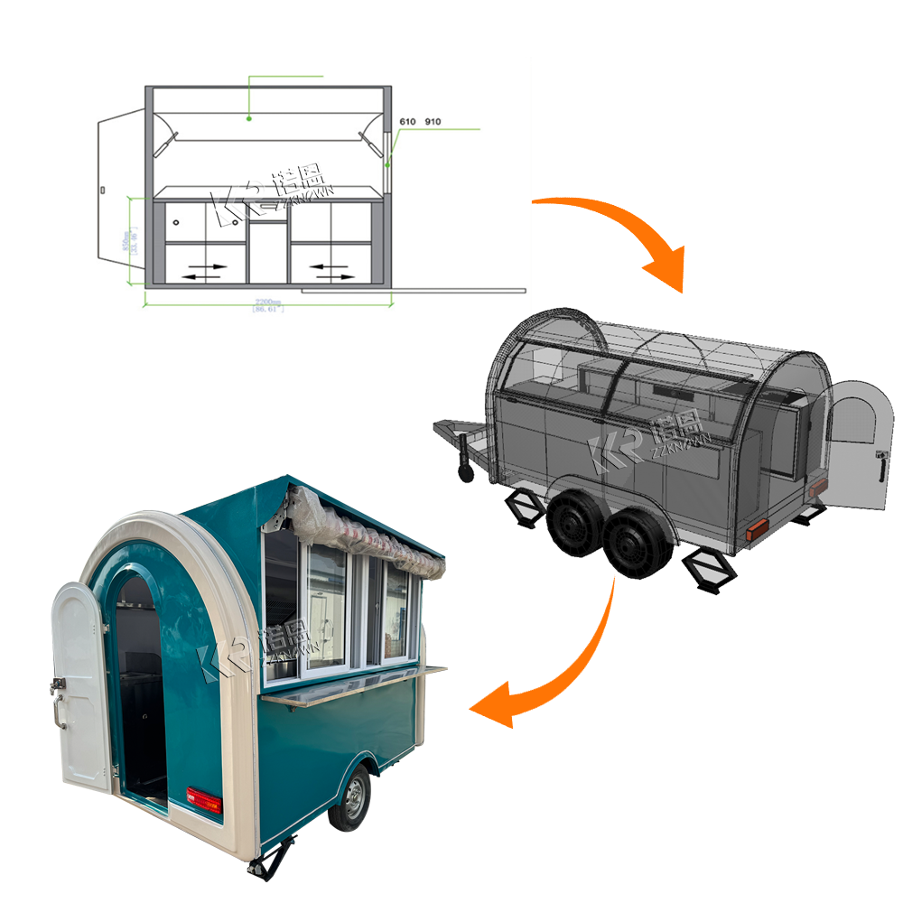Logo Food Snack - Aangepast kleurenlogo Kleine bedrijven Mobiele foodtruck