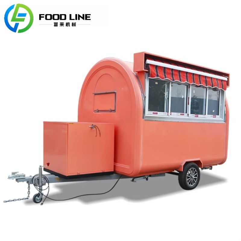 Quick Food Snacks - Compacte voedselaanhangwagen voor straatverkoop, koffiegebak en