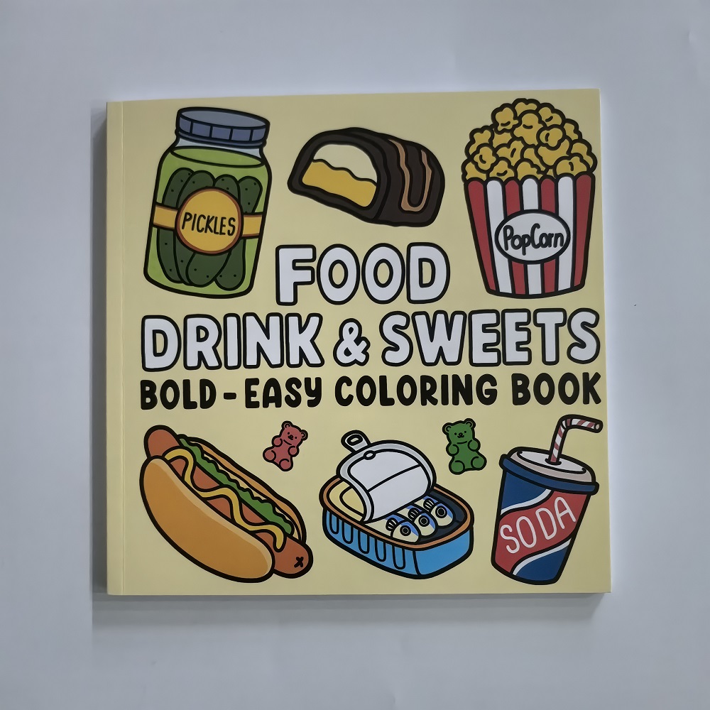 Voedseldrankjes en desserts Kl - Food And Snacks Coloring Book Bold And Easy recensie en prijs