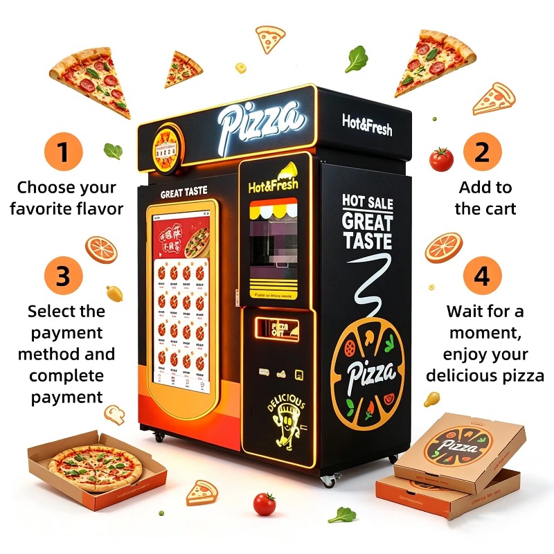 Pizza-snackverkoopautomaat, op - Quick Food Snacks recensie en prijs