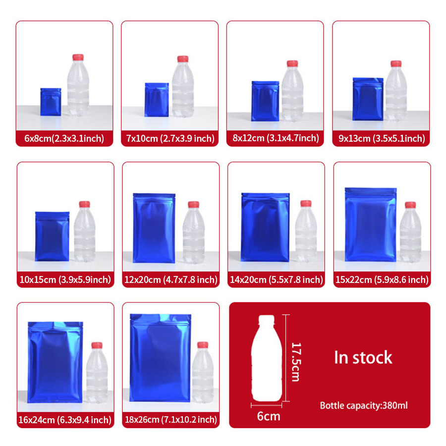 100 stuks matte blauwe folieza - Food Snacks In Usa recensie en prijs