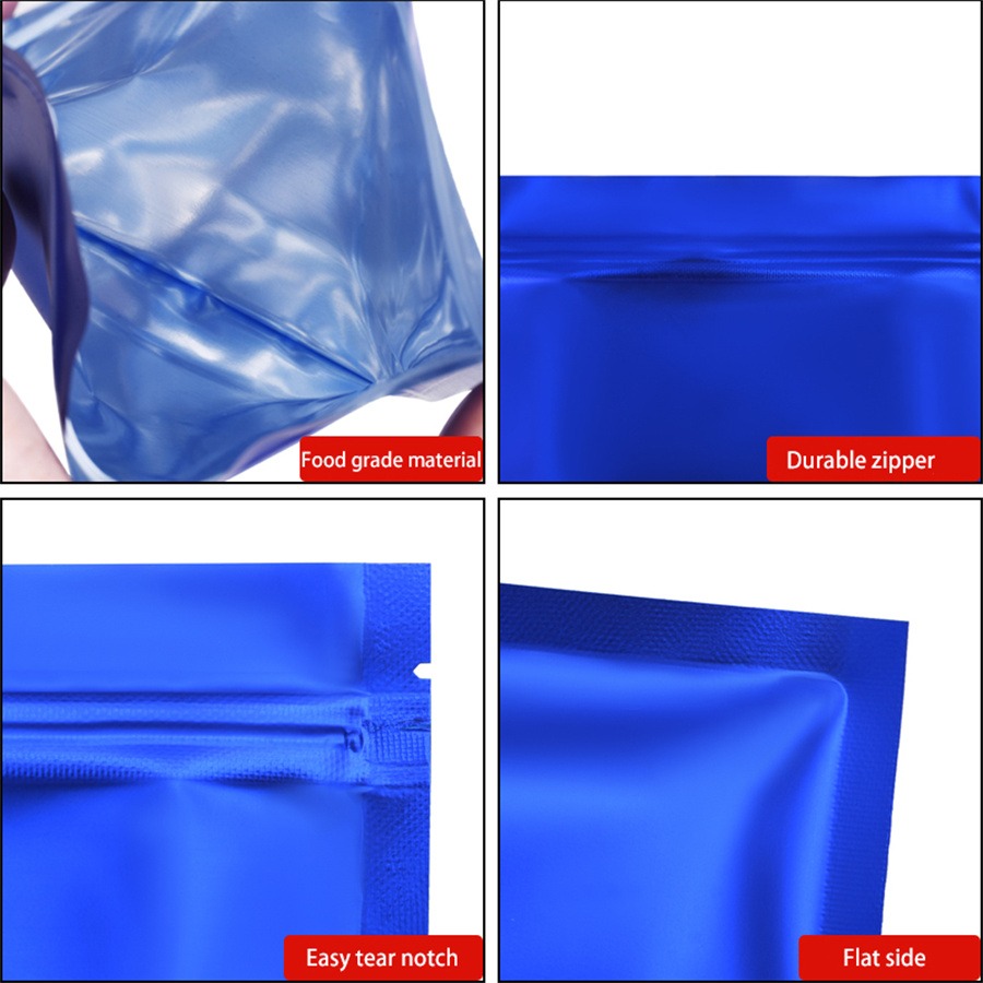 100 stuks matte blauwe folieza - Food Snacks In Usa recensie en prijs
