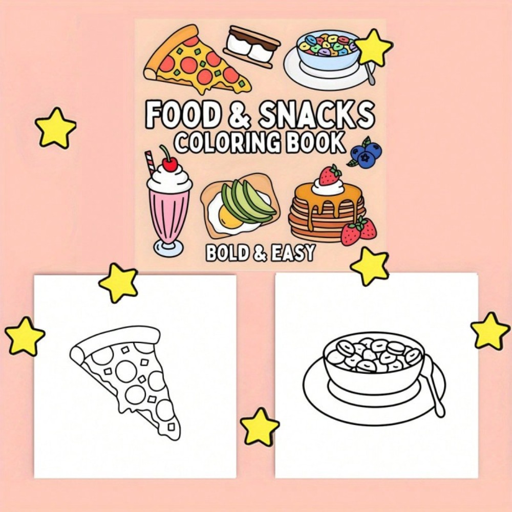 Voedsel en snacks Kleurboek Bo - Food And Snacks Coloring Book Bold And Easy recensie en prijs
