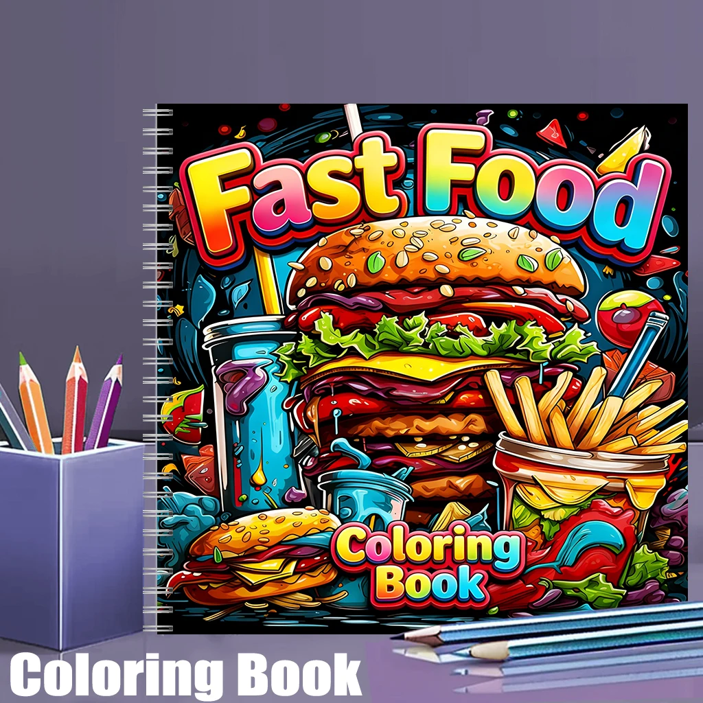 Fastfood-kleurboek voor volwas - Food And Snacks Coloring Book Bold And Easy recensie en prijs