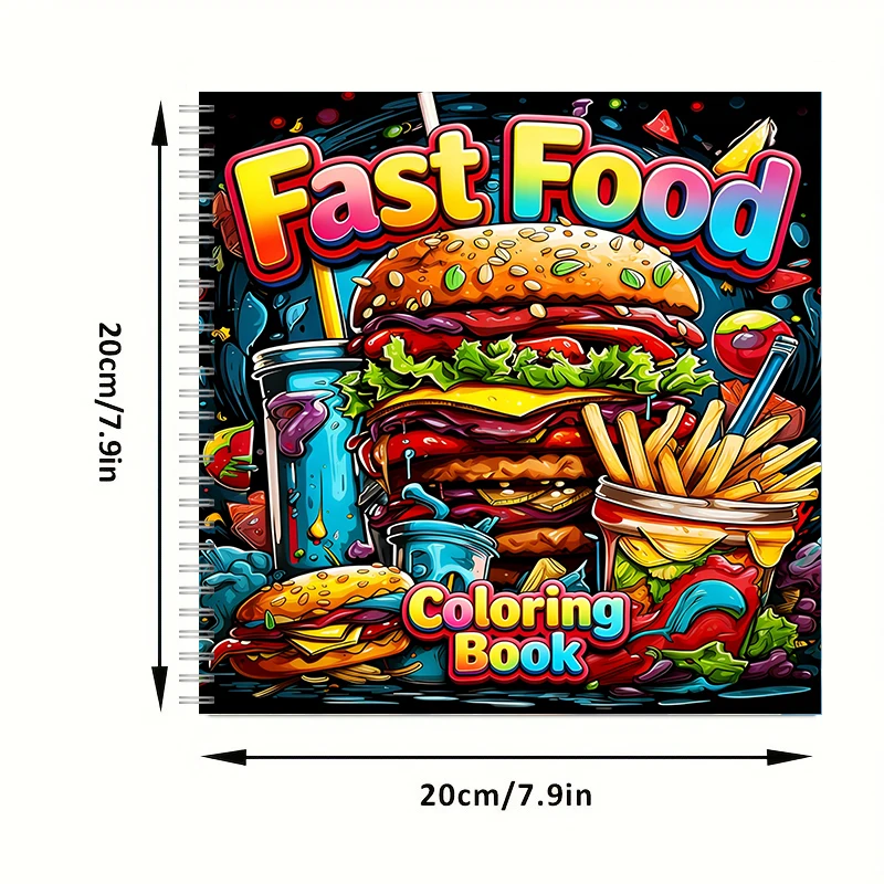 Fastfood-kleurboek voor volwas - Food And Snacks Coloring Book Bold And Easy recensie en prijs